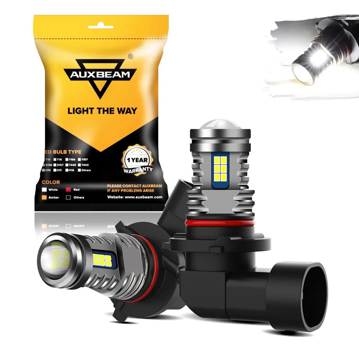 (2pcsset) Y2 Series 3-Sides Cool WhiteYellow LED Fog LightDRL