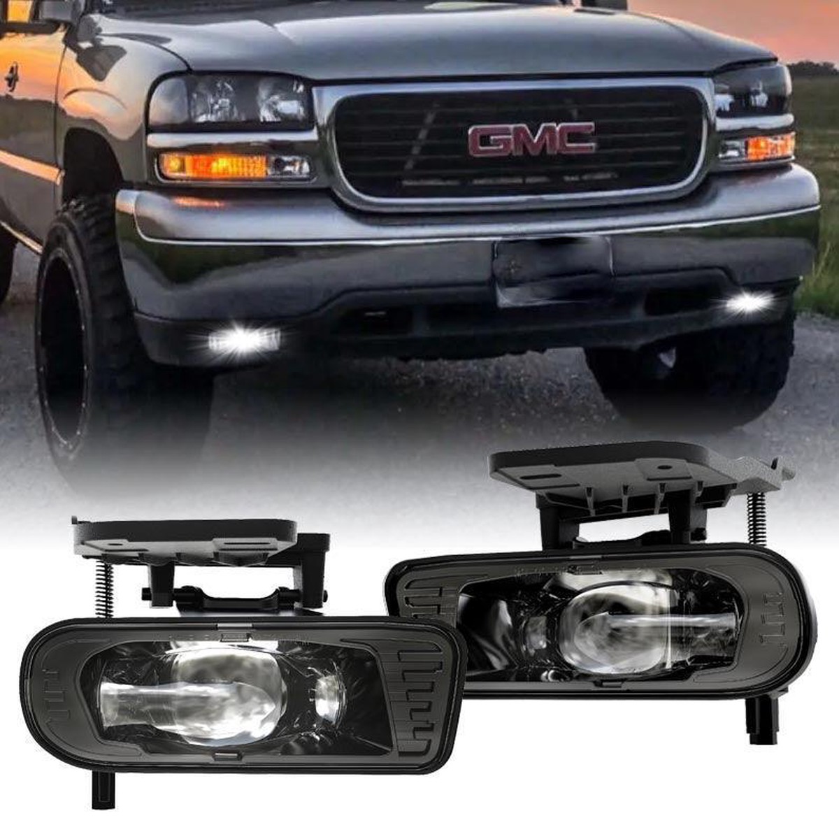 LED Fog Lights Replacement DOT Approved for 1999-2002 GMC Sierra 1500 2500 2001-2002 GMC SIERRA 1500HD2500HD3500 2000-2006 GMC Yukon