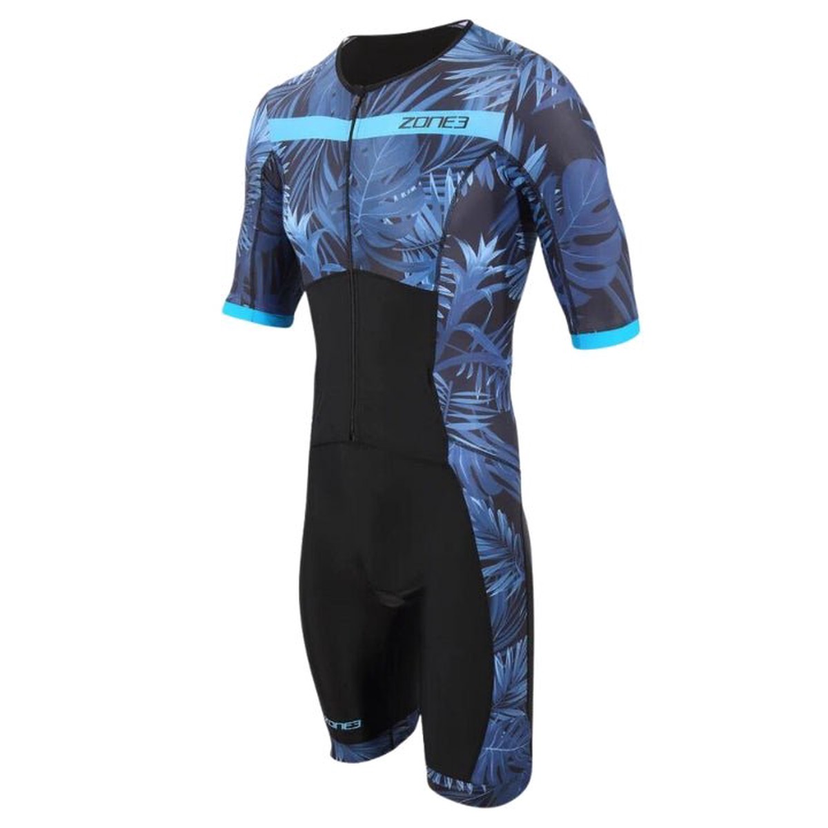 Zone3 Activate MenS Full Zip Short Sleeve Trisuit TropicalPalmS