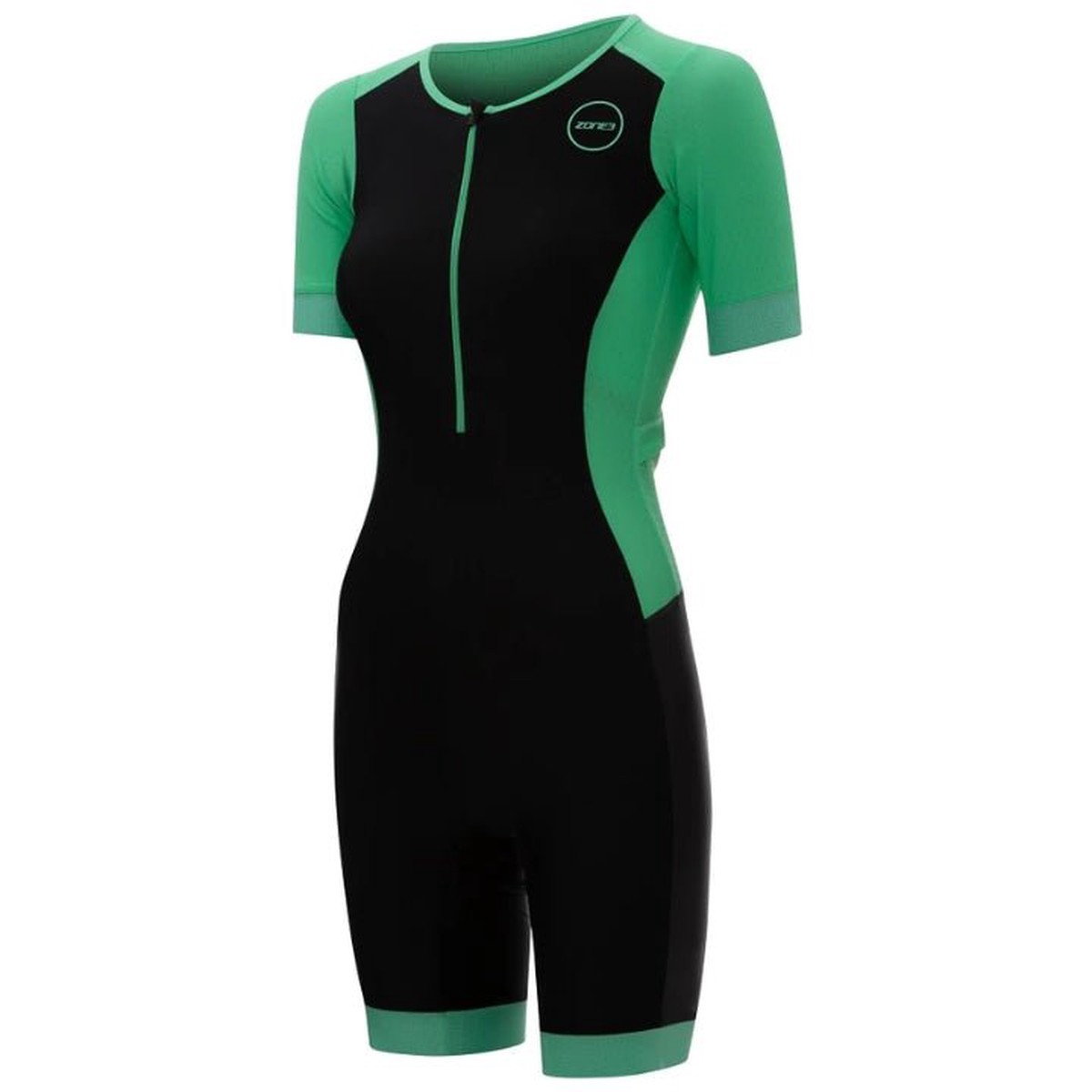 Zone3 Aquaflo WomenS Short Sleeve Trisuit BlackmintL