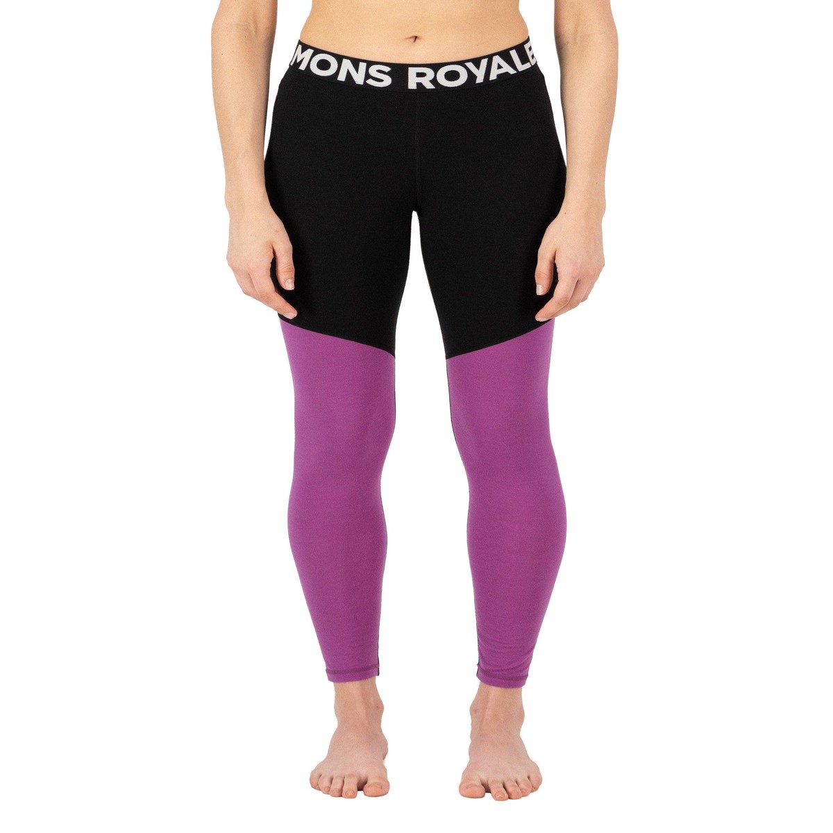 WomenS Cascade 200 Leggings - Black Purple PurpleXs