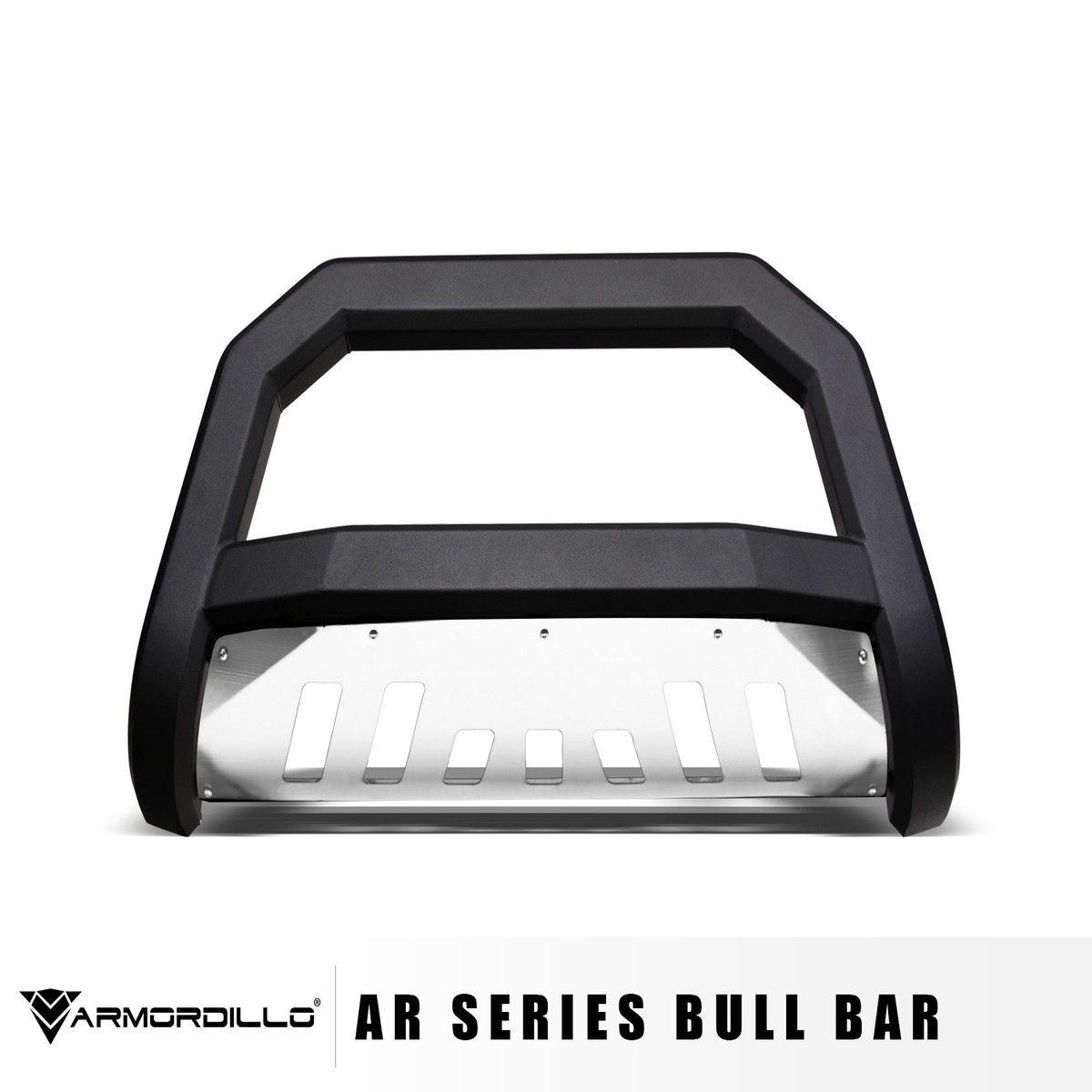 Armordillo 1988-1999 Chevy CK Series 1500 AR Bull Bar - Matte Black WAluminum Skid Plate