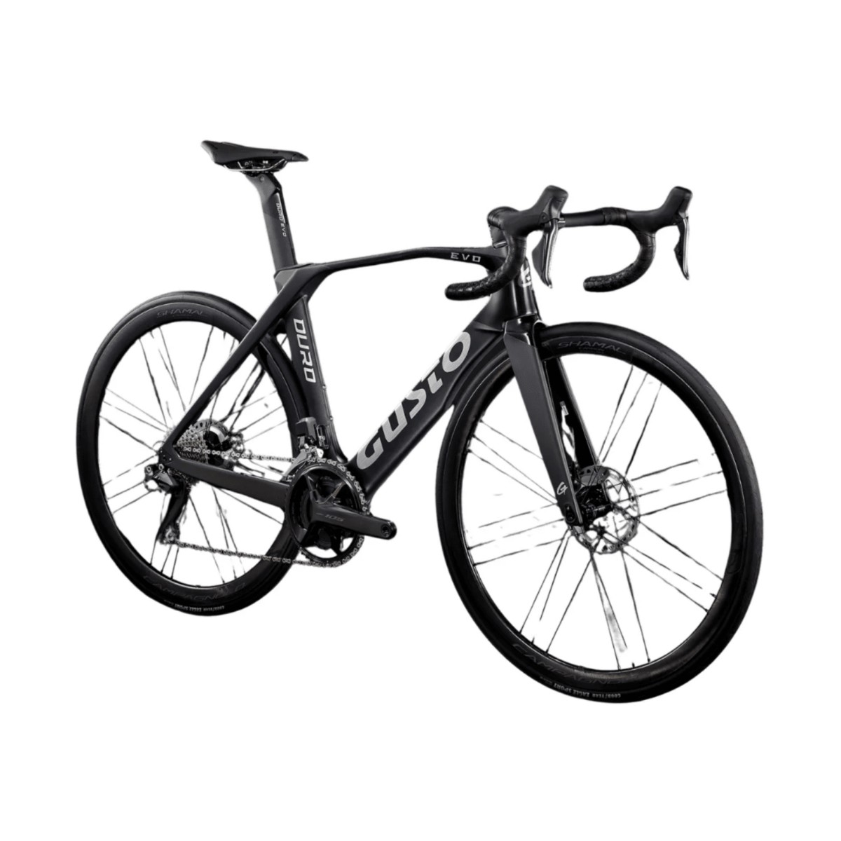 Gusto Duro Evo Db 105 12S Vision Sc 60 Road Bicycle Black-GoldS
