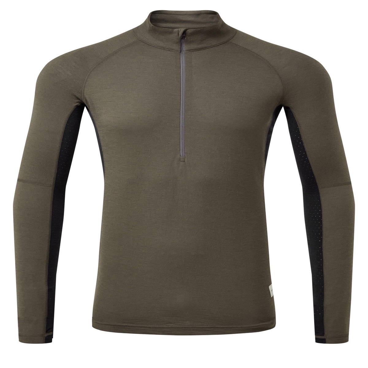 MenS Flatiron 185 Quarter Zip - Deep OliveBlack GreenS
