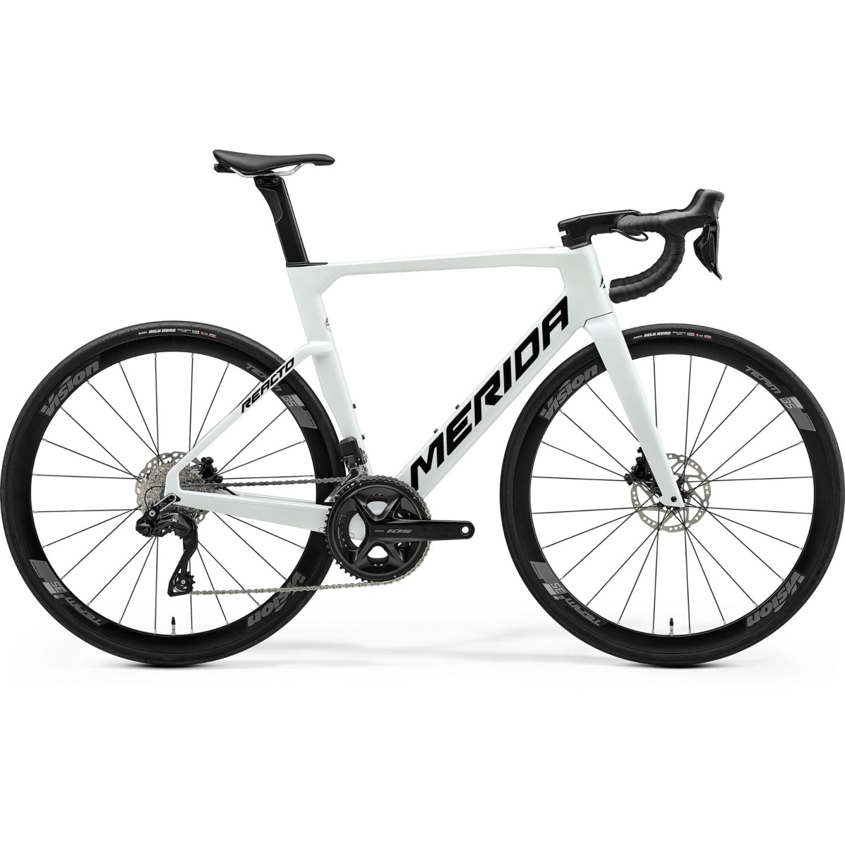 Merida Reacto 5000 2025 Road Bicycle PearlWhiteBlackL