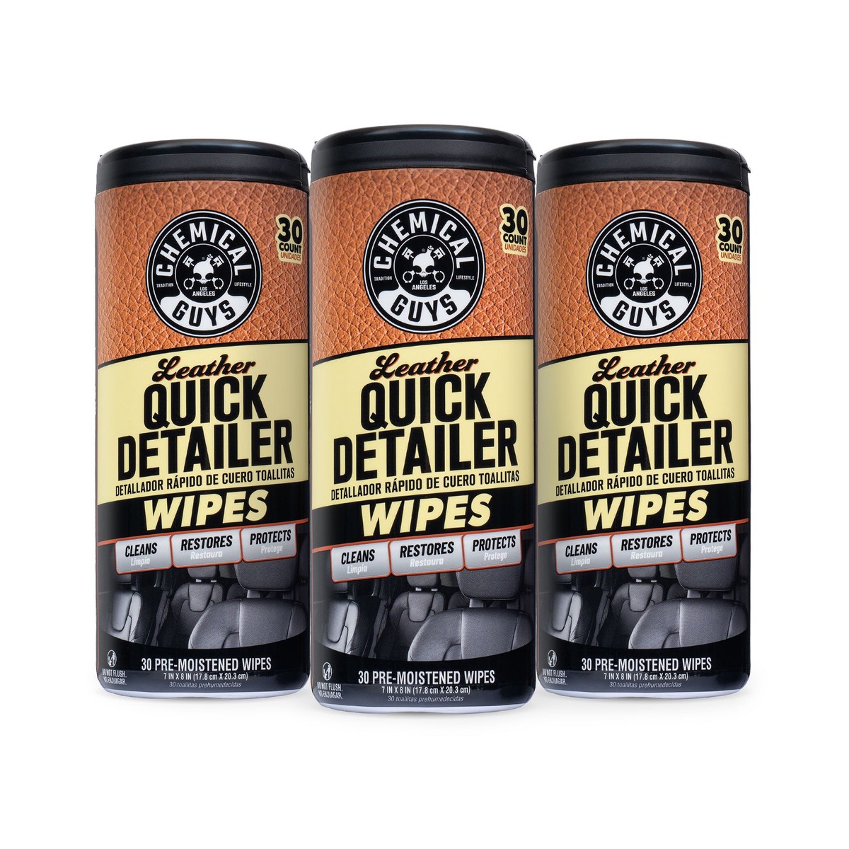 Leather Quick Detailer Wipes - 3-Pack Kit