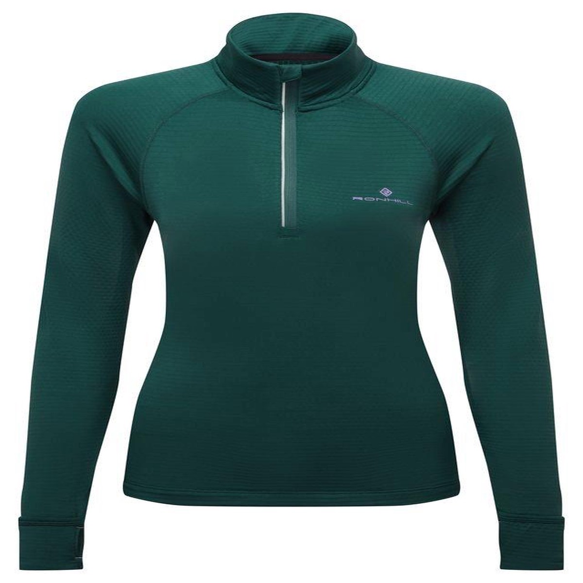 WomenS Tech Winter 12 Zip Base Layer Top - Green Green10