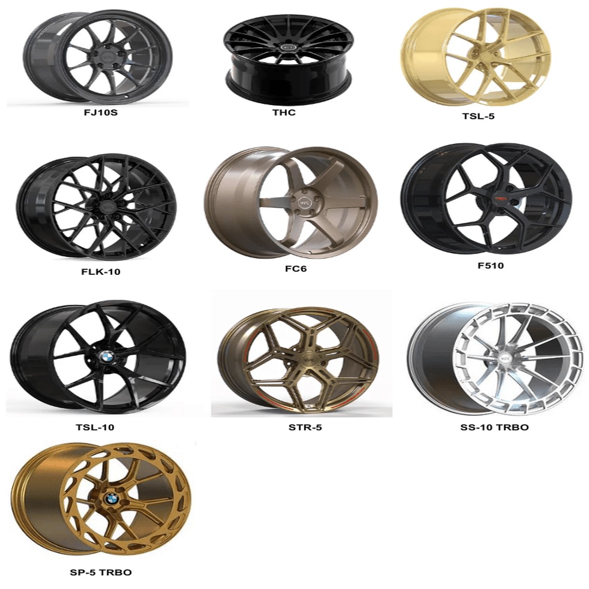 VFC Performance A9X Supra 18x9 FRONT MONOBLOCK FORGED WHEELS