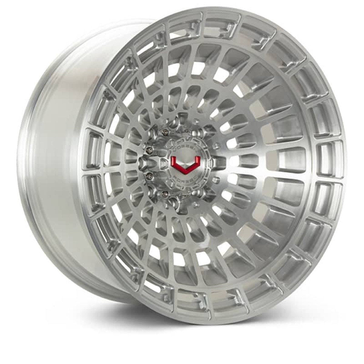 Vossen LCX-04 24x14 - 8x170 - ET75 - Mega Deep - 1251 - Brushed Gloss Clear Wheel
