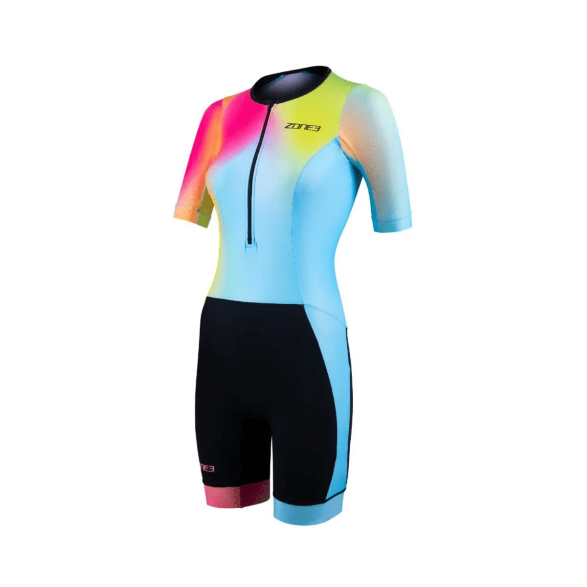 Zone3 Activate WomenS Short Sleeve Trisuit NeonBlack NeonblackXs