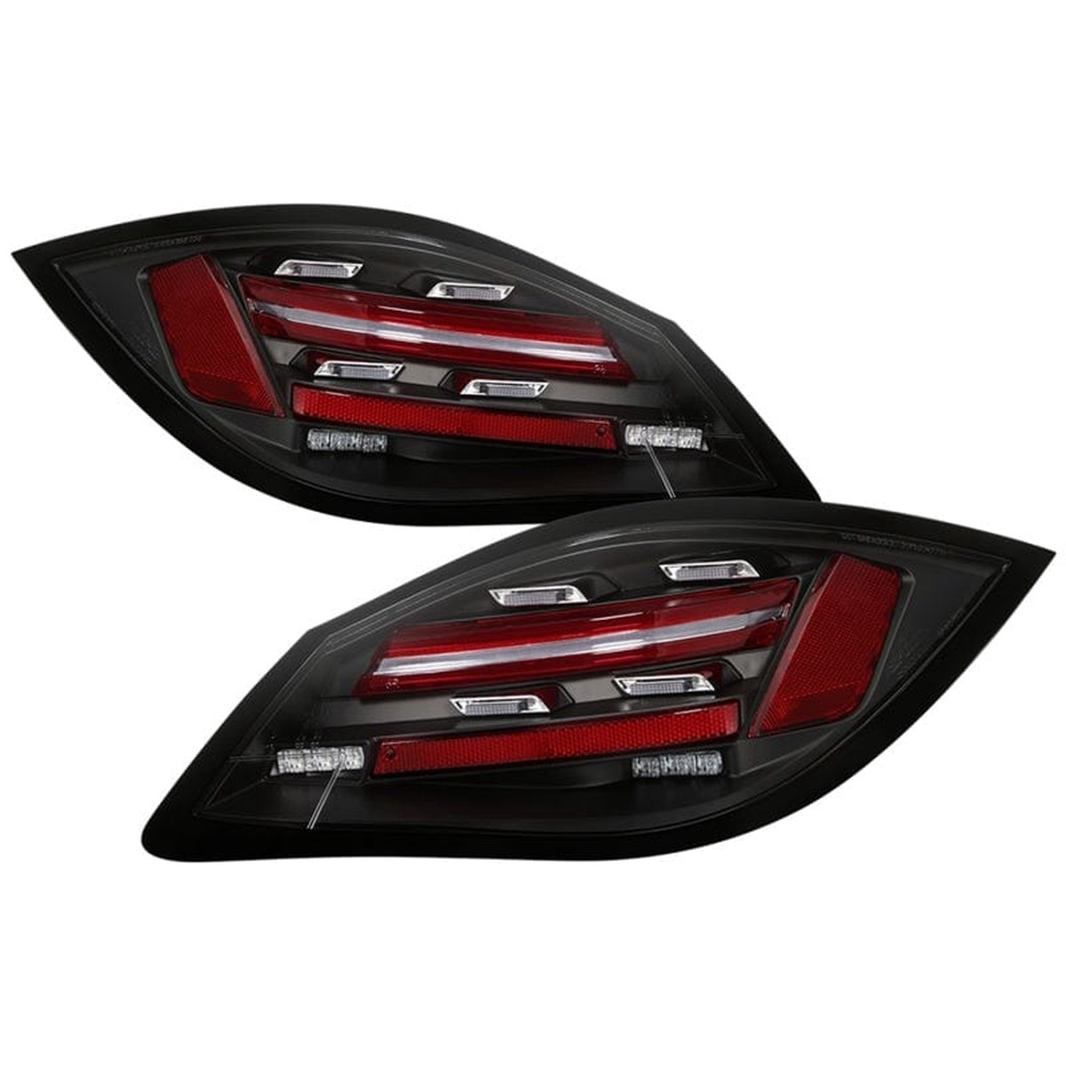 Spyder Porsche 987 Cayman 06-08 Boxster 09-12 LED Tail Lights - Sequential Signal - Black