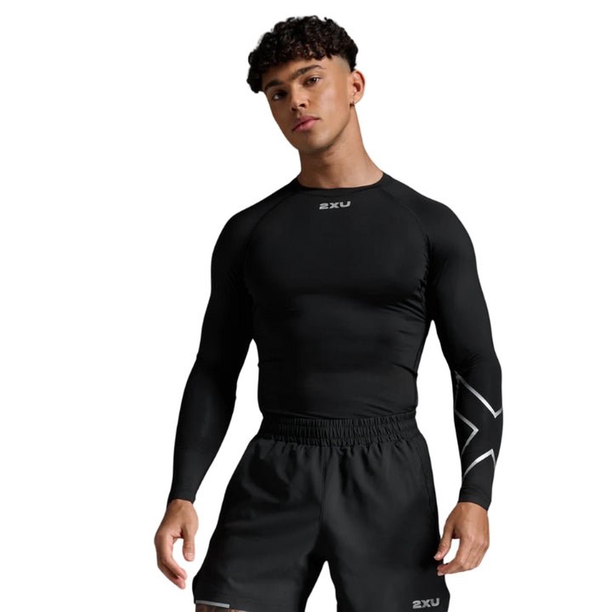 2Xu Ma6398A Core Compression Full Sleeve Top BlacksilverS