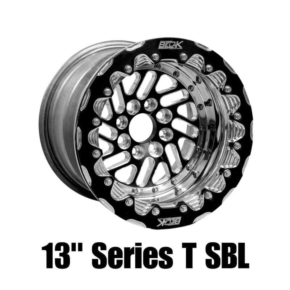 Belak 13x11 5in BS 4x100 BP High Pad Series Twisted Wheel - Double Beadlock