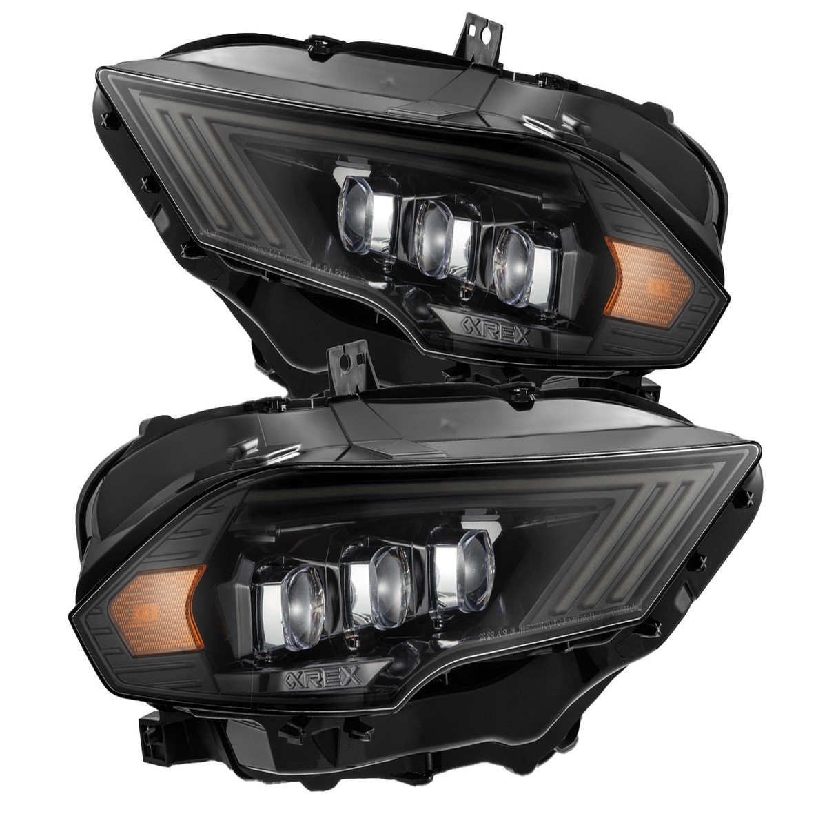 AlphaRex Mustang NOVA-Series LED Projector Headlights - Alpha-Black (2018-2023)