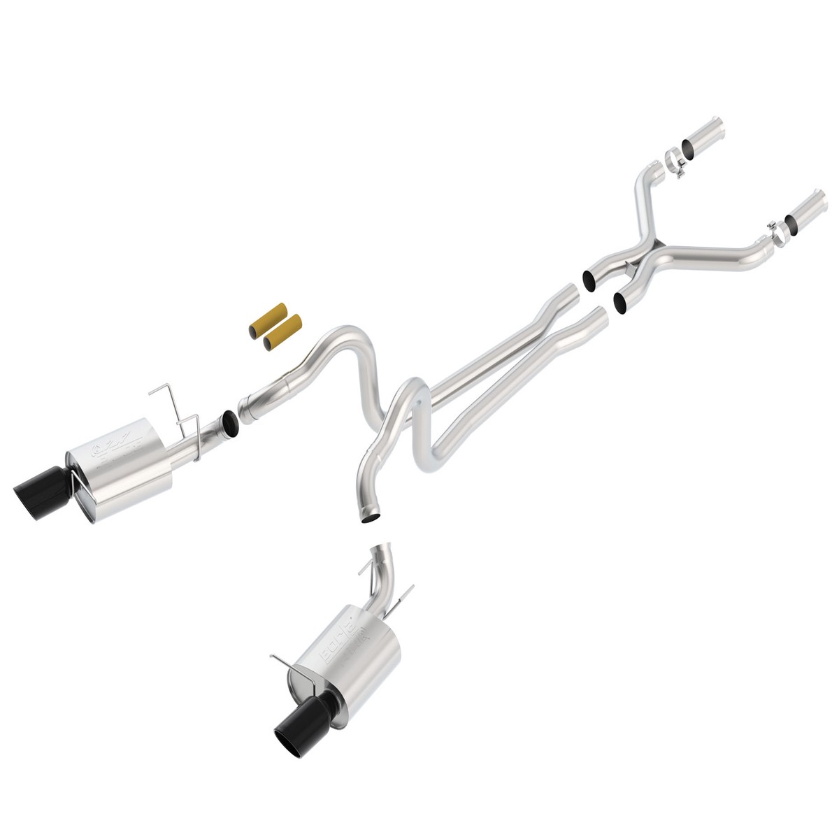Borla Mustang GTBOSS 302 275 ATAK Cat-Back Exhaust - Black Tips (2011-2012)