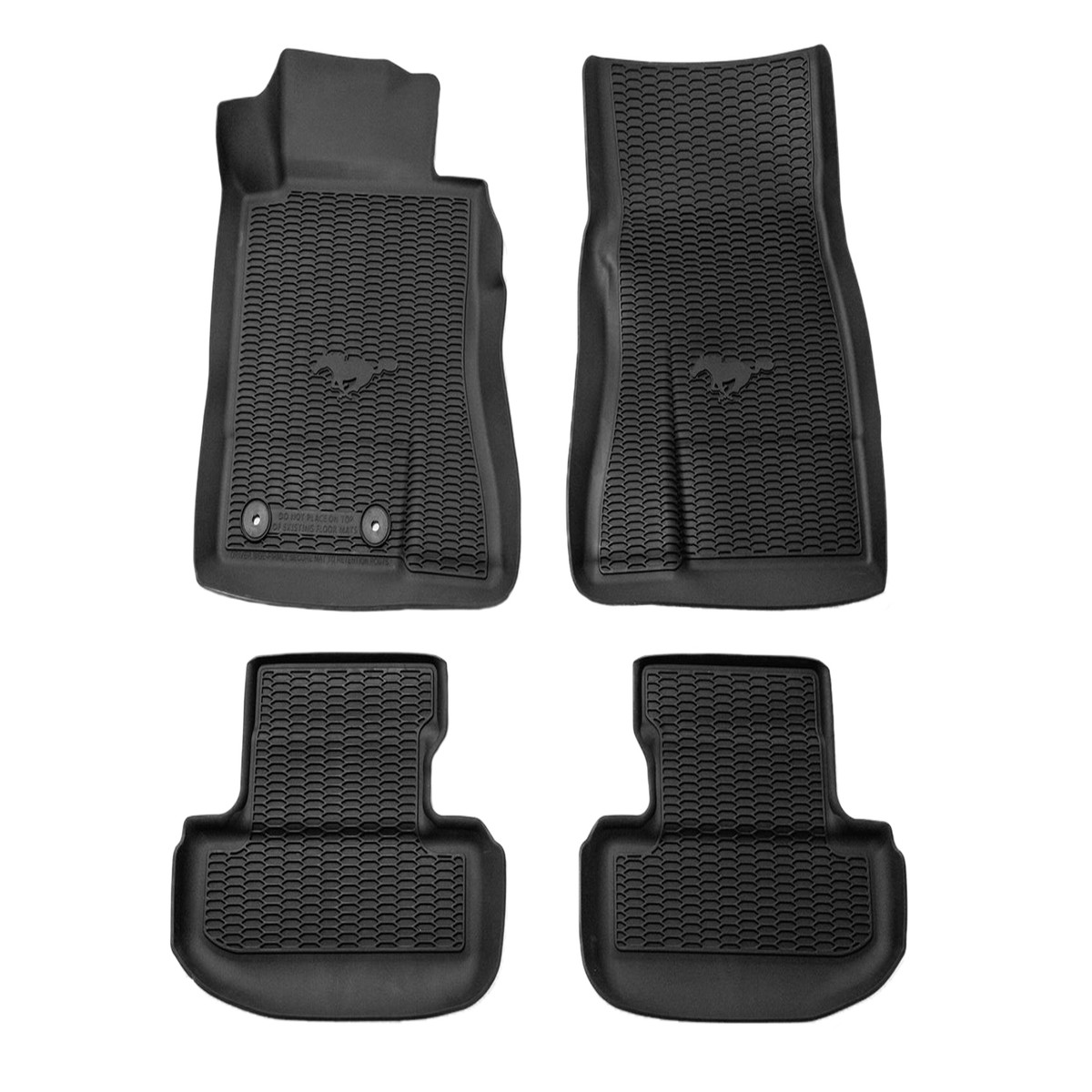 Ford Mustang All-Weather Floor Liners w Pony Logo (2015-2026)
