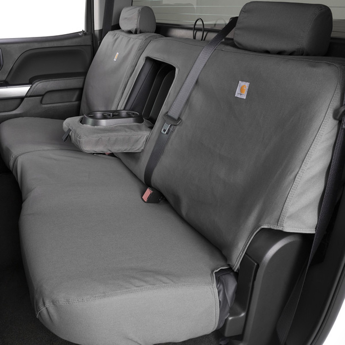 Covercraft Maverick Carhartt SeatSaver Rear Seat Covers wo Armrest - Gravel (2022-2026)