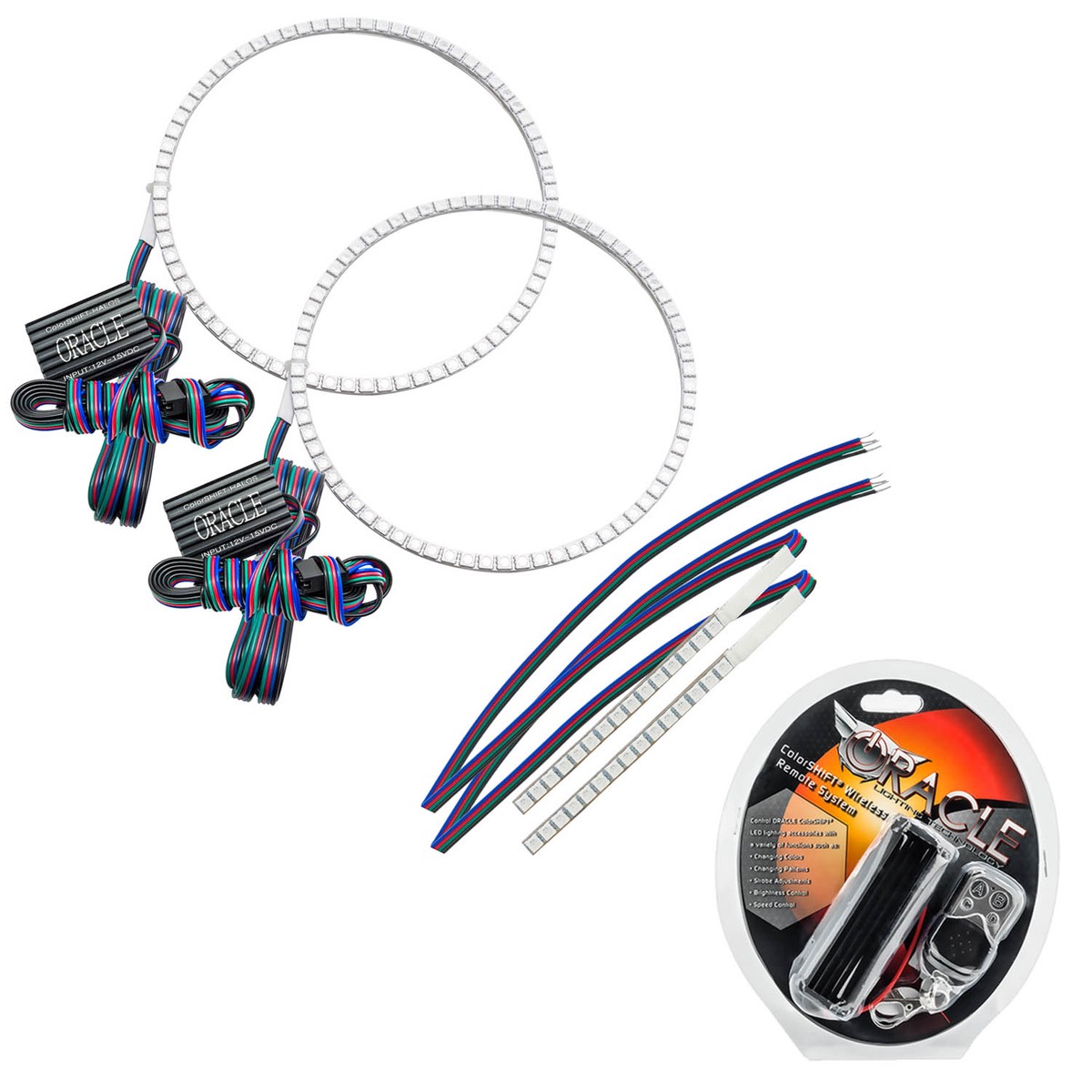 ORACLE Bronco ColorSHIFT Headlight Halo Kit wDRL Bar - Base Headlights - wRF Controller (2021-2022)