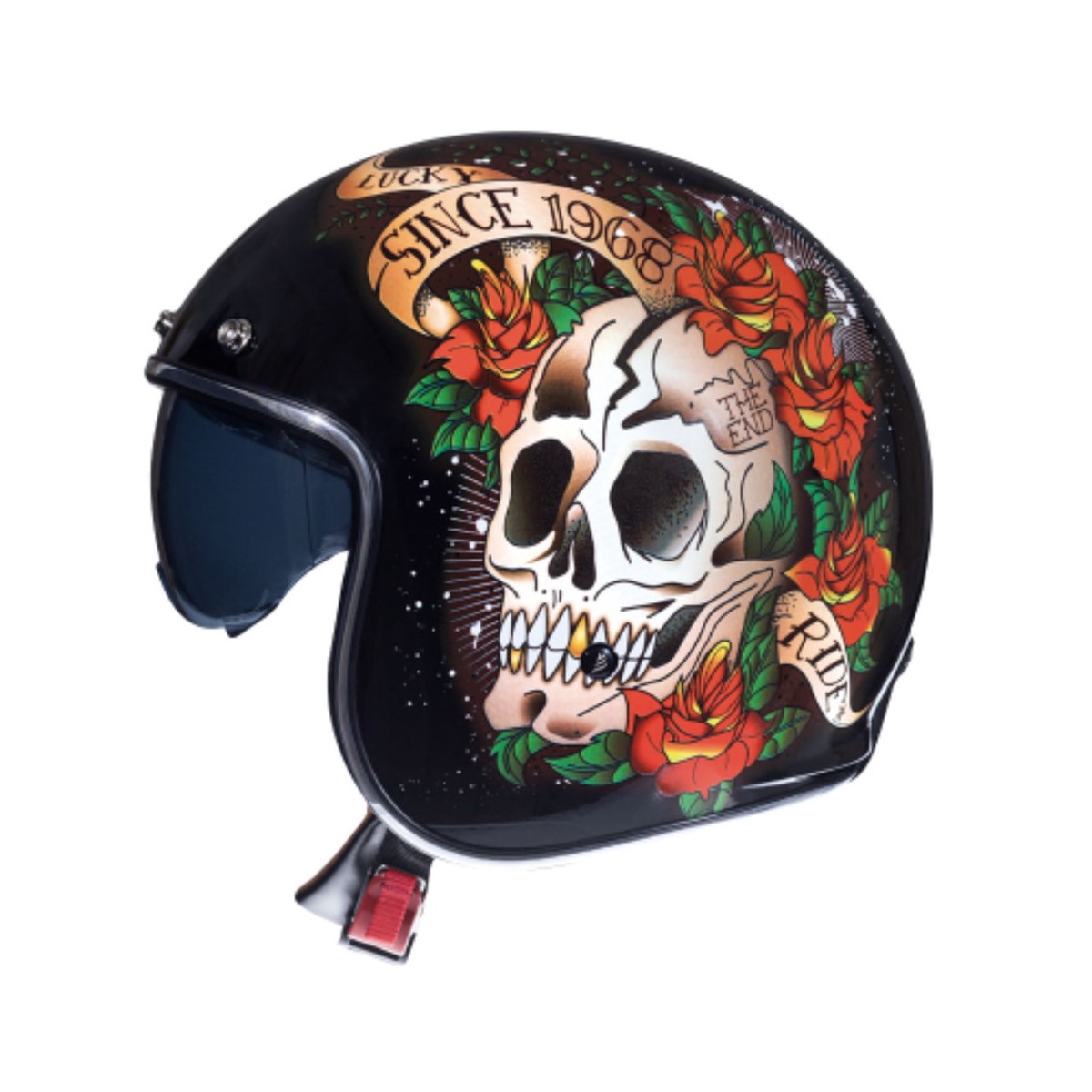 HELMET LE MANS 2 SV SKULL ROSES A1