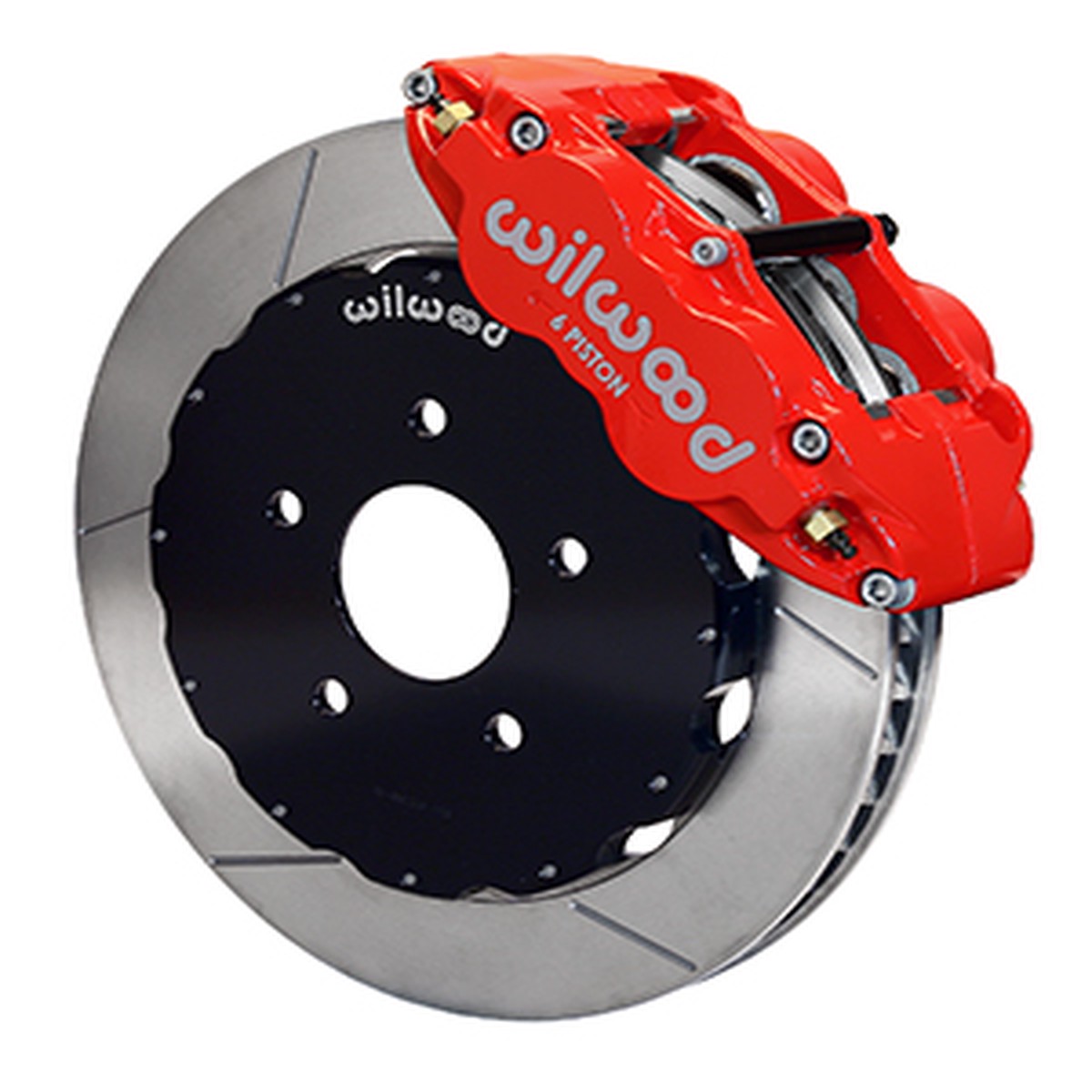 Wilwood Mustang Forged Narrow Superlite 6R Big Brake Front Brake Kit -Red Caliper Slotted Rotor (1994-2004)