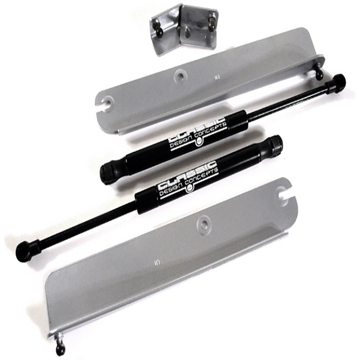 Classic Design Concepts Mustang Hood Strut Kit - Silver (2005-2014)