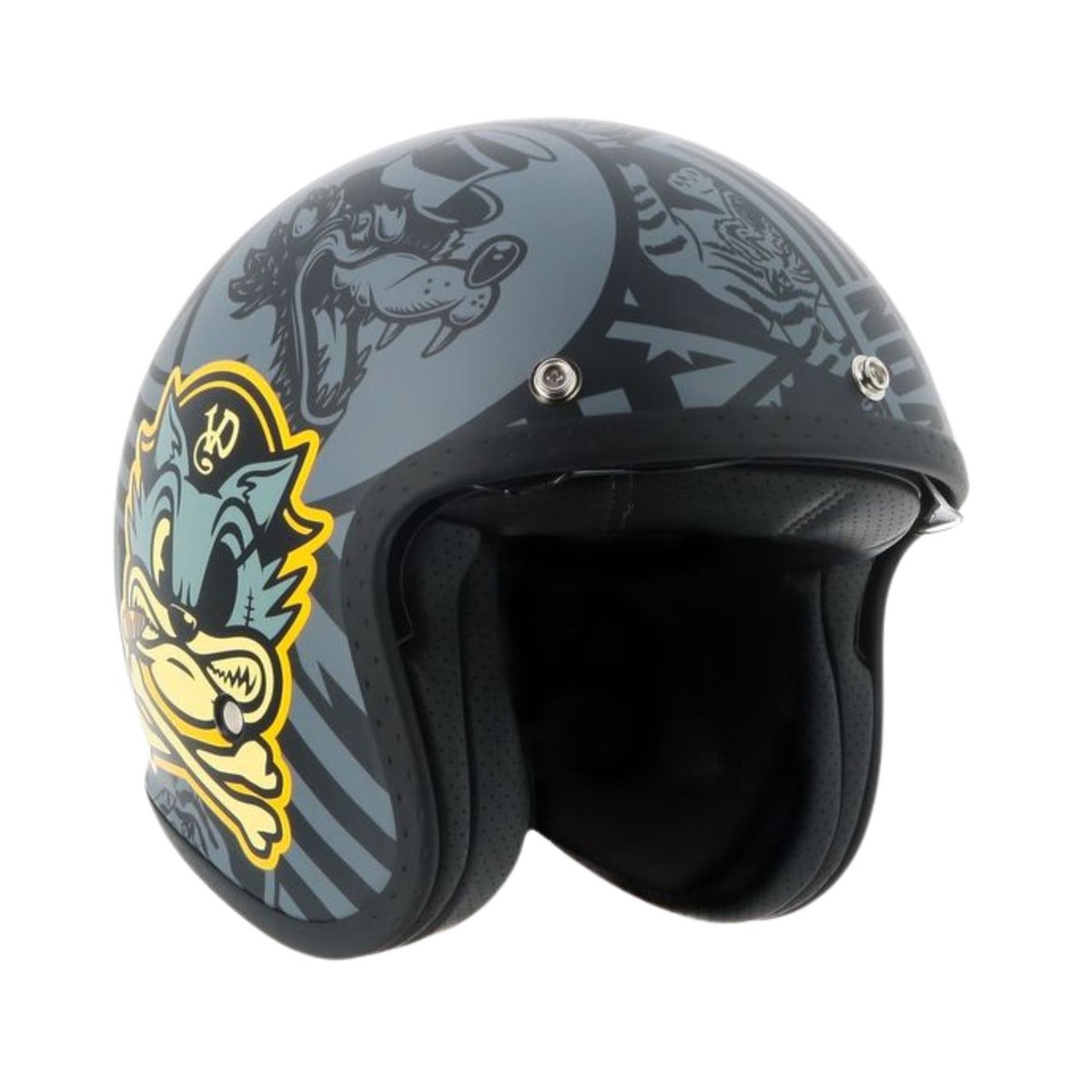 BIG CAT VON DUTCH HELMET BLACK GRAY