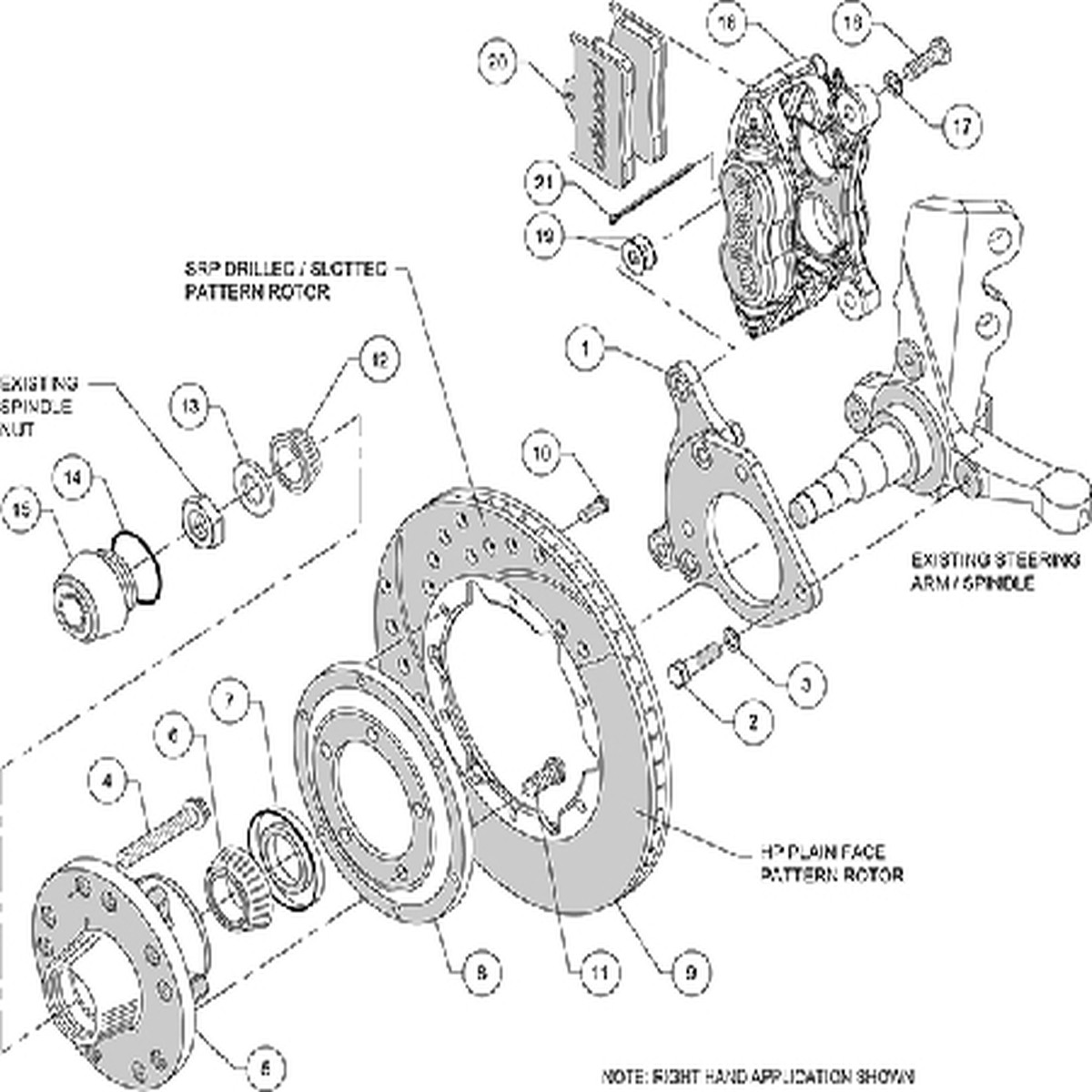 Wilwood Mustang Forged Narrow Superlite 6R Big Brake Front Brake Kit - Red Caliper-Drilled Rotor (1994-2004)