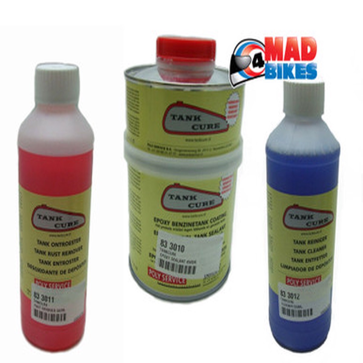Tank Cure Fuel Petrol Tank Restoration Kit Cleaner De Rust Epoxy Sealer 450g