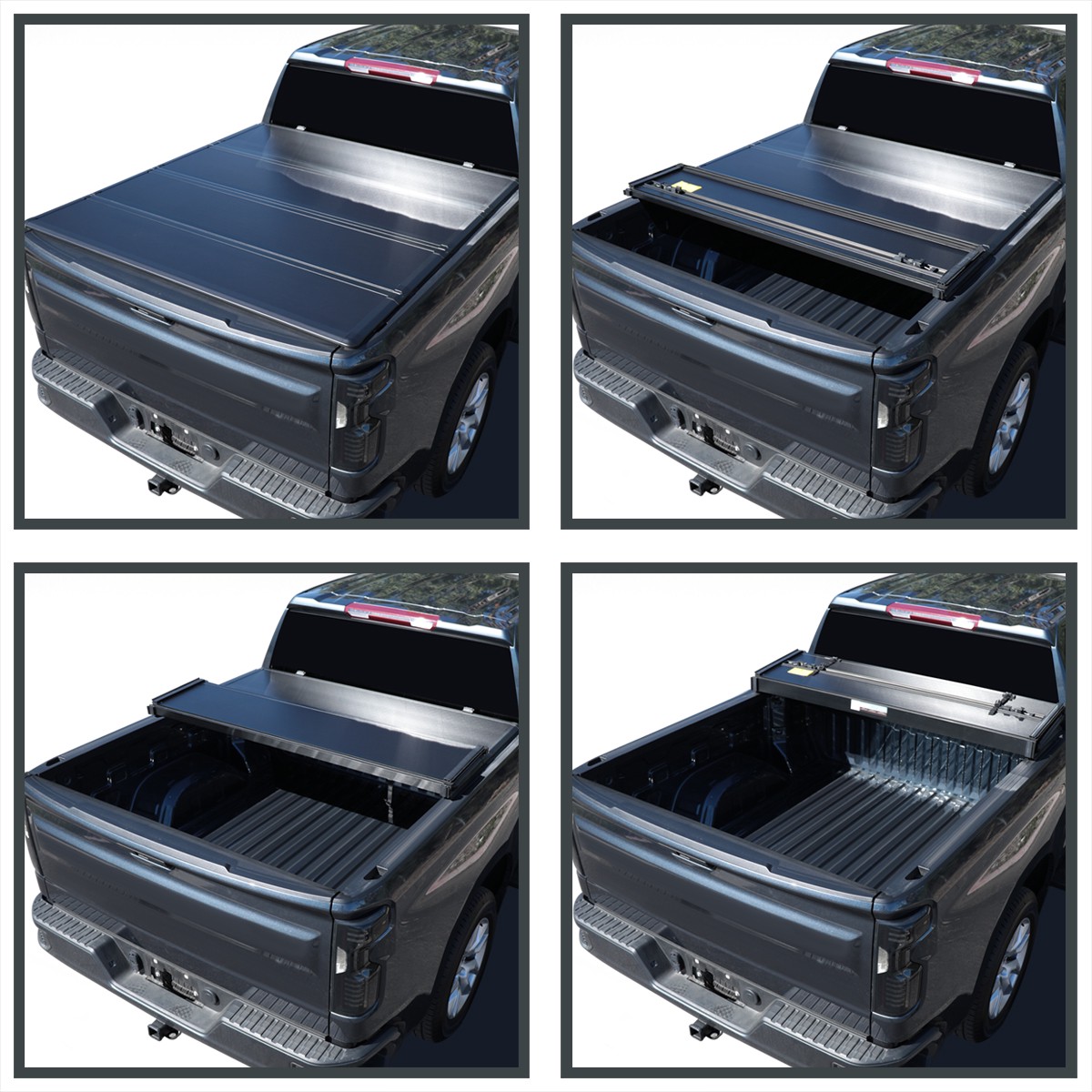 Spec-D Tuning F-150 Hard Quad Fold Bed Cover - 65ft Bed (1997-2004)