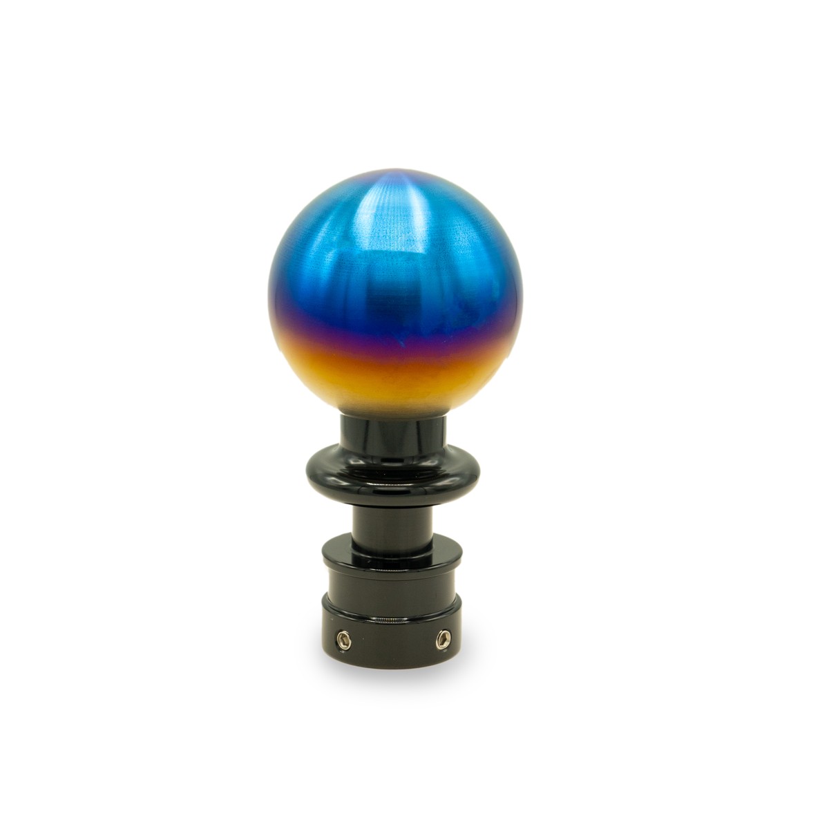 Billetworkz Mustang Auto Titanium Shift Knob w Black Adapter - Plain (2015-2026)
