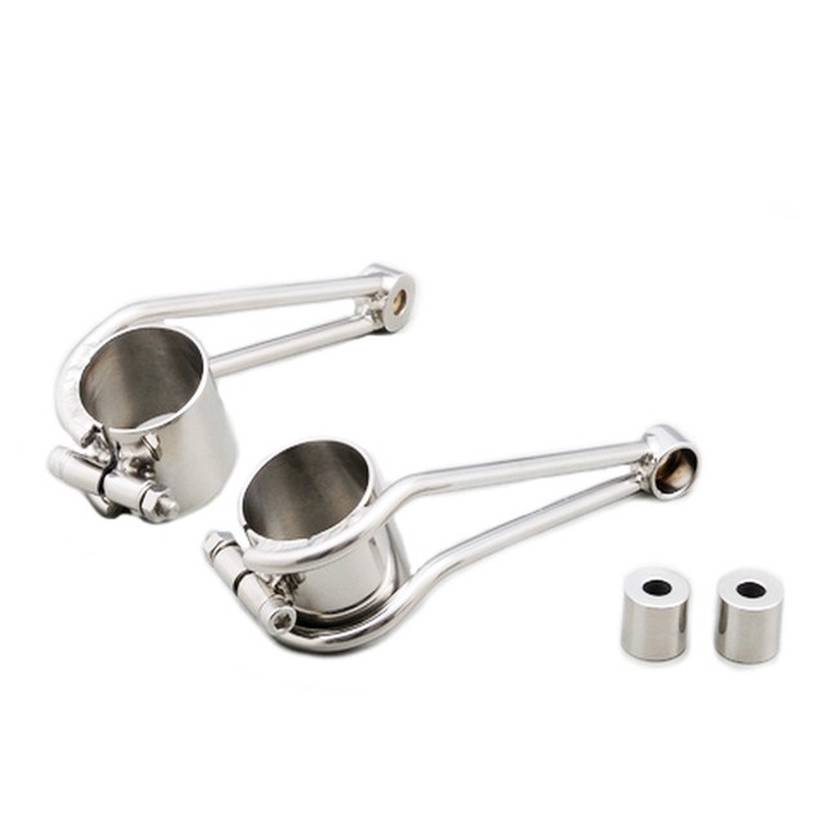 DAYTONA POLISHED RETRO HEADLIGHT BRACKETS 39mm 86909
