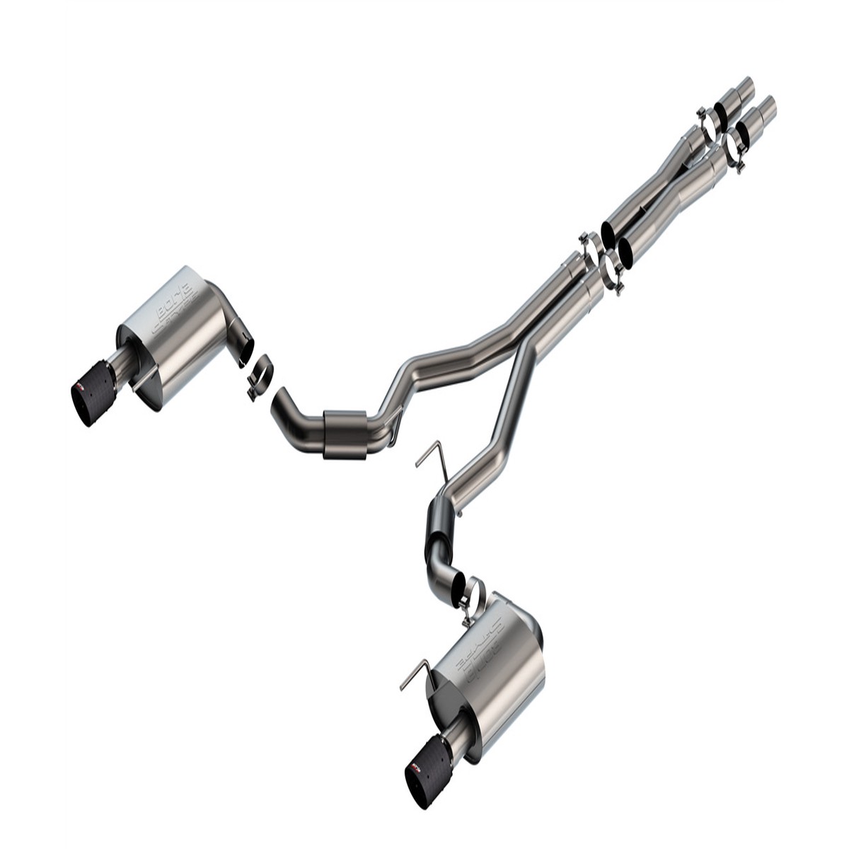 Borla Mustang GT S-Type Cat-Back Exhaust - Dual Black Center Carbon Fiber Tips (2024-2026)
