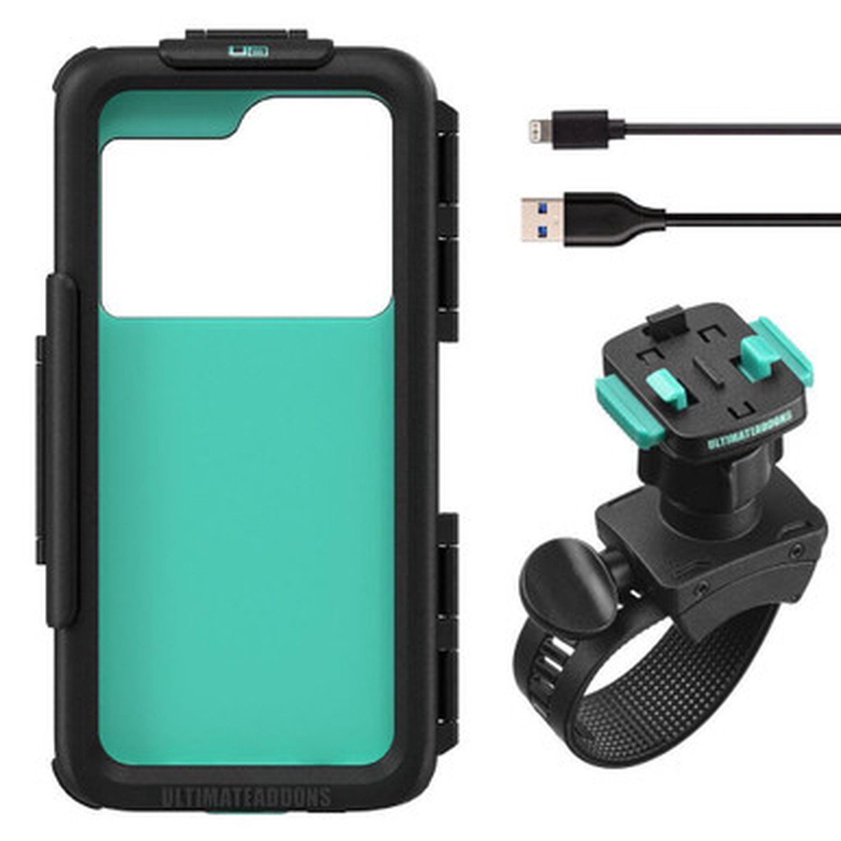 Ultimateaddons Universal Motorcycle Waterproof Tough Phone Case Mount Kit
