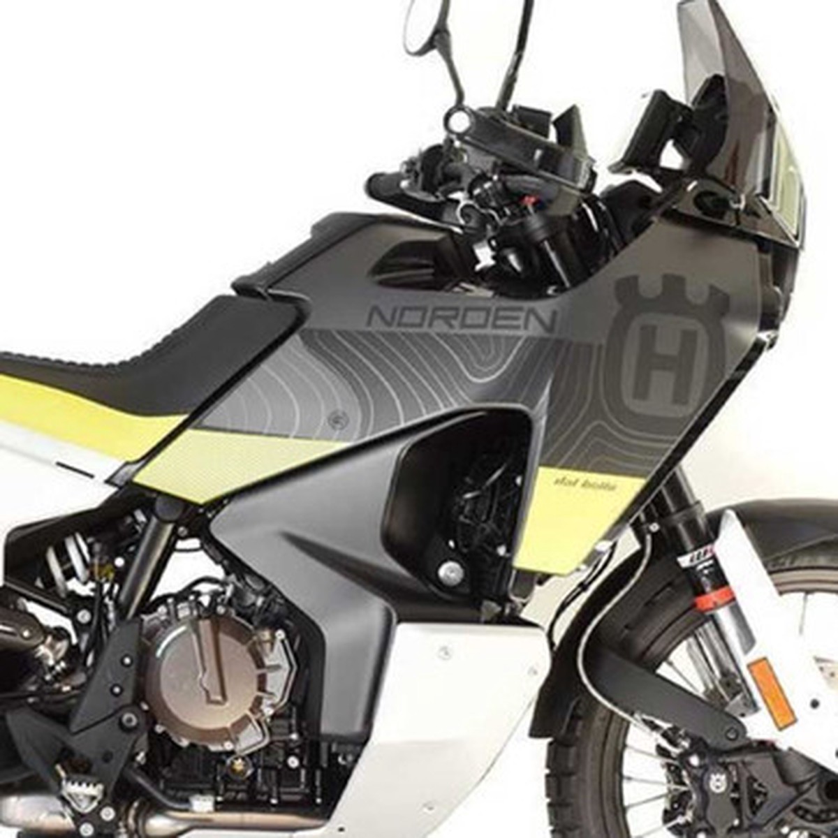 Husqvarna Norden 901 2022 On Eazi-Grip Streamline Tank Grip Traction Pads Clear