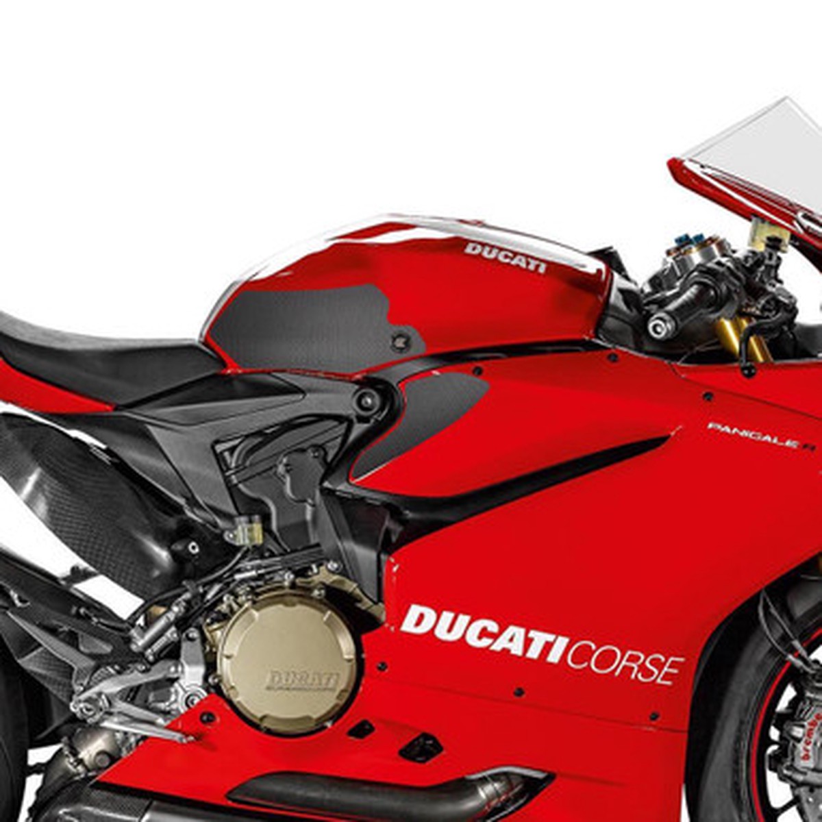 Ducati Panigale 2011 to 2018 Eazi-Grip Streamline Tank Grip Traction Pads Black