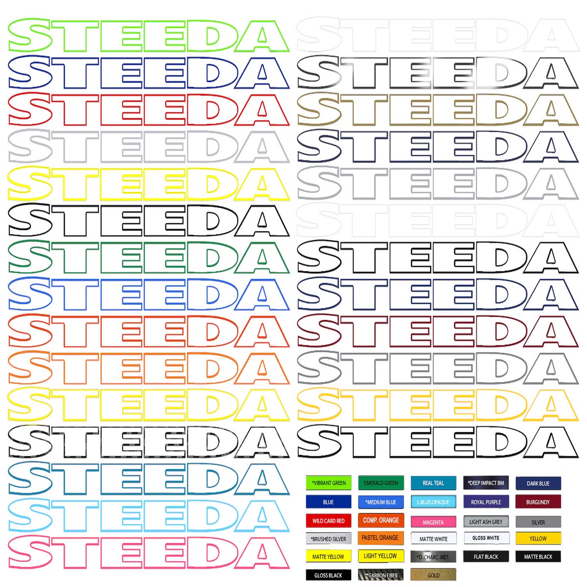 Steeda Premium Pinstripe Windshield Decal