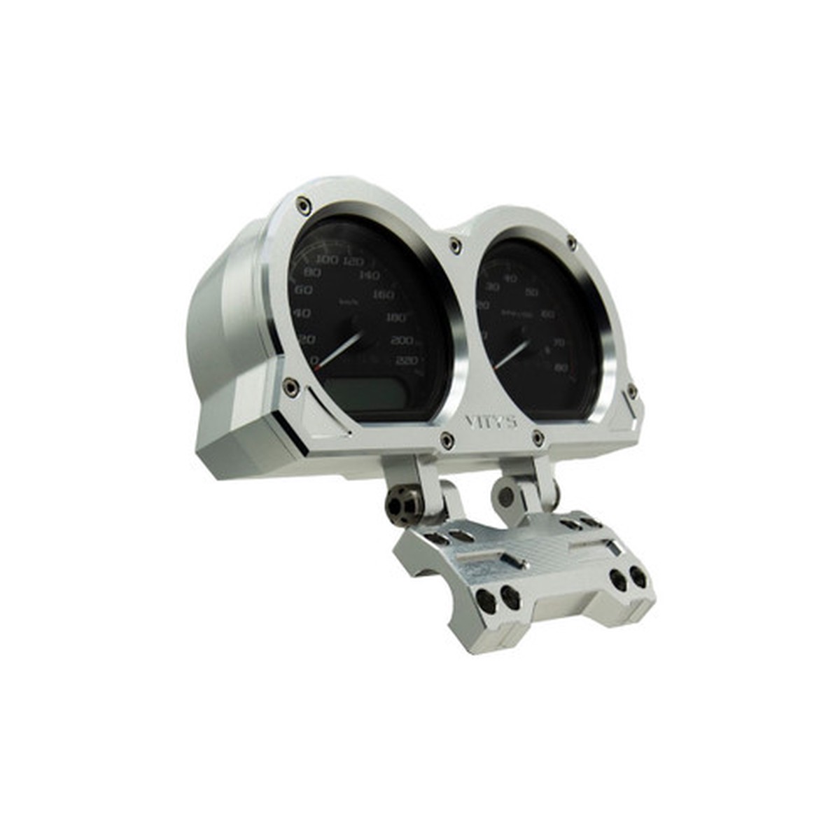 Adjustable Billet Dual Gauge Housing Silver Low Rider S (20-21) Lowrider (18-20) Dyna
