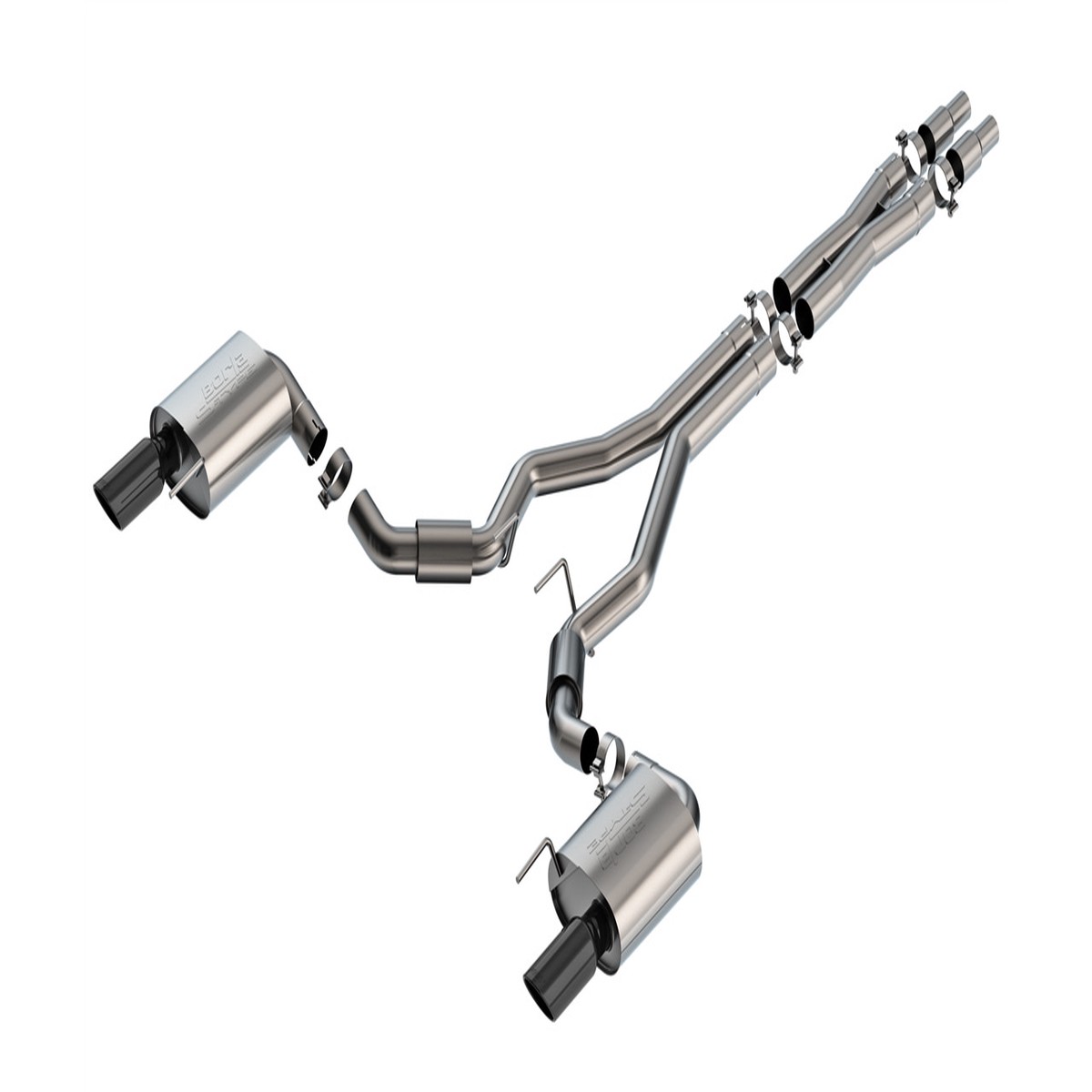 Borla Mustang GT S-Type Cat-Back Exhaust - Dual Black Chrome Tips (2024-2026)
